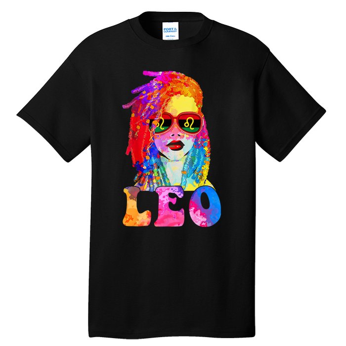 Leo LocD Woman Black Queen Art Zodiac Birthday Tall T-Shirt