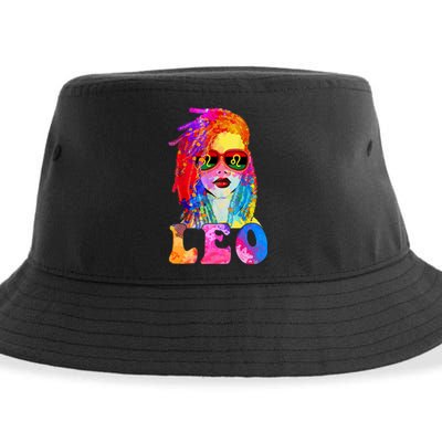 Leo LocD Woman Black Queen Art Zodiac Birthday Sustainable Bucket Hat