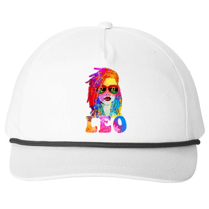 Leo LocD Woman Black Queen Art Zodiac Birthday Snapback Five-Panel Rope Hat