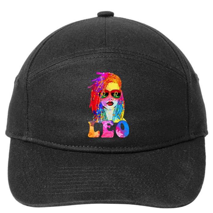 Leo LocD Woman Black Queen Art Zodiac Birthday 7-Panel Snapback Hat