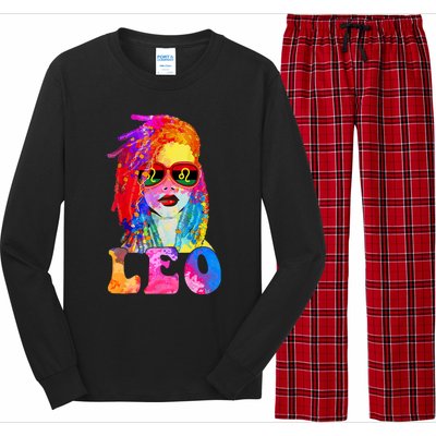 Leo LocD Woman Black Queen Art Zodiac Birthday Long Sleeve Pajama Set