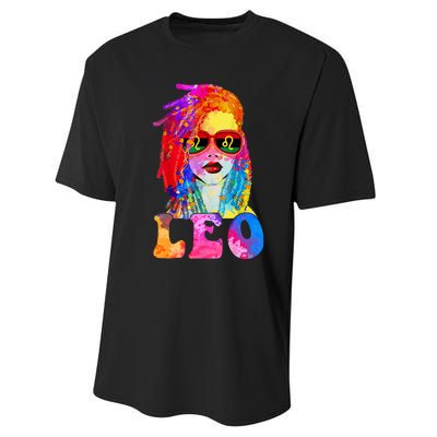 Leo LocD Woman Black Queen Art Zodiac Birthday Performance Sprint T-Shirt