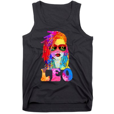 Leo LocD Woman Black Queen Art Zodiac Birthday Tank Top