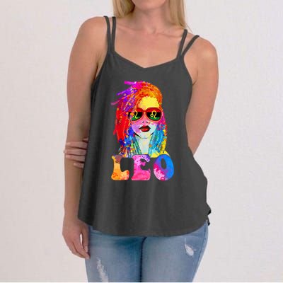 Leo LocD Woman Black Queen Art Zodiac Birthday Women's Strappy Tank