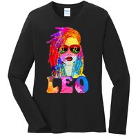 Leo LocD Woman Black Queen Art Zodiac Birthday Ladies Long Sleeve Shirt