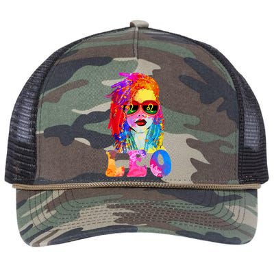 Leo LocD Woman Black Queen Art Zodiac Birthday Retro Rope Trucker Hat Cap