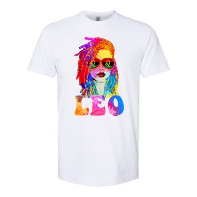 Leo LocD Woman Black Queen Art Zodiac Birthday Softstyle CVC T-Shirt