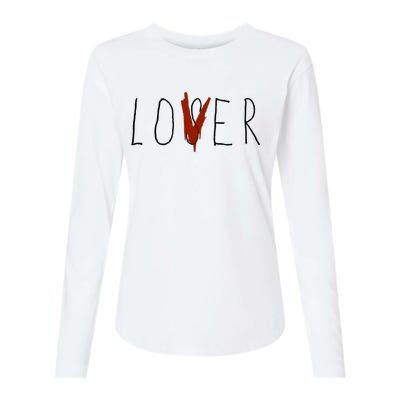 Loser Lover White Design Womens Cotton Relaxed Long Sleeve T-Shirt