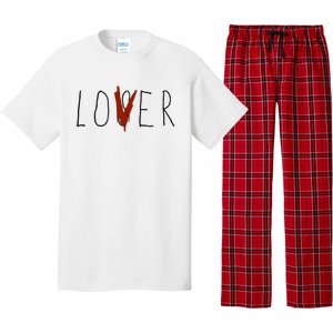 Loser Lover White Design Pajama Set