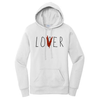 Loser Lover White Design Women's Pullover Hoodie