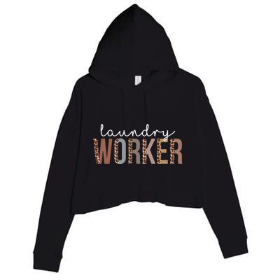 Leopard Laundry Worker Appreciation Healthcare Workers Gift Crop Fleece Hoodie