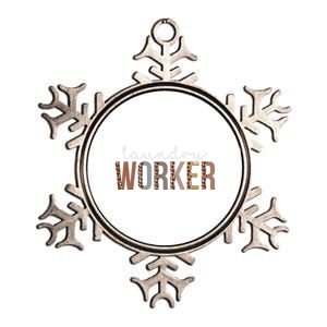 Leopard Laundry Worker Appreciation Healthcare Workers Gift Metallic Star Ornament