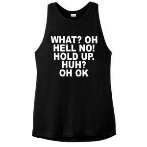 Larry Larry What Oh Hell No Hold Up Huh Oh Ok Ladies PosiCharge Tri-Blend Wicking Tank