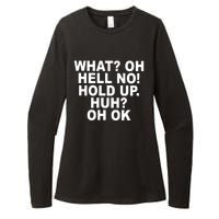 Larry Larry What Oh Hell No Hold Up Huh Oh Ok Womens CVC Long Sleeve Shirt