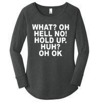 Larry Larry What Oh Hell No Hold Up Huh Oh Ok Women's Perfect Tri Tunic Long Sleeve Shirt