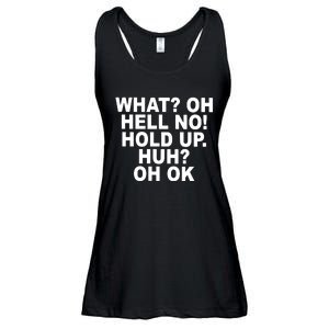 Larry Larry What Oh Hell No Hold Up Huh Oh Ok Ladies Essential Flowy Tank