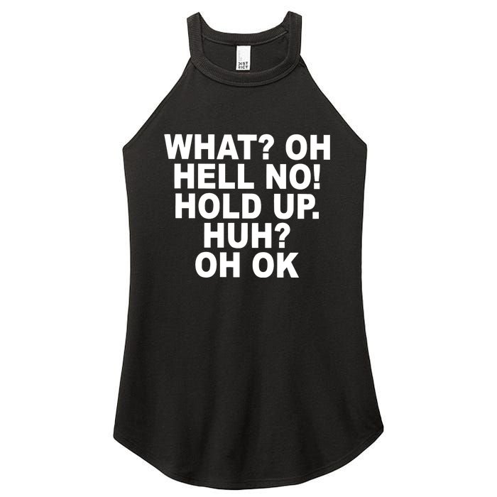 Larry Larry What Oh Hell No Hold Up Huh Oh Ok Women's Perfect Tri Rocker Tank