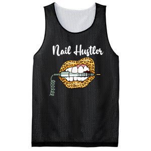 Leopard Lips With Nail Technician Drill Cool Nail Hustler Mesh Reversible Basketball Jersey Tank