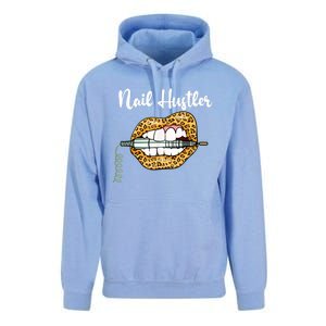 Leopard Lips With Nail Technician Drill Cool Nail Hustler Unisex Surf Hoodie