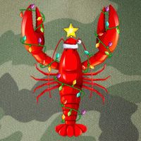 Lobster Lighting Xmas Tree Matching Lobster Christmas Legacy Tie Dye Trucker Hat