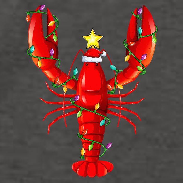 Lobster Lighting Xmas Tree Matching Lobster Christmas Vector Backpack