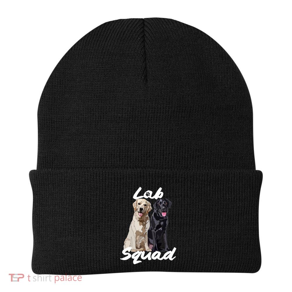 Labrador Lover Yellow Black Lab Squad Lab Mom Dad Cute Gift Beanie