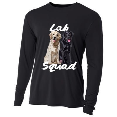 Labrador Lover Yellow Black Lab Squad Lab Mom Dad Cute Gift Cooling Performance Long Sleeve Crew