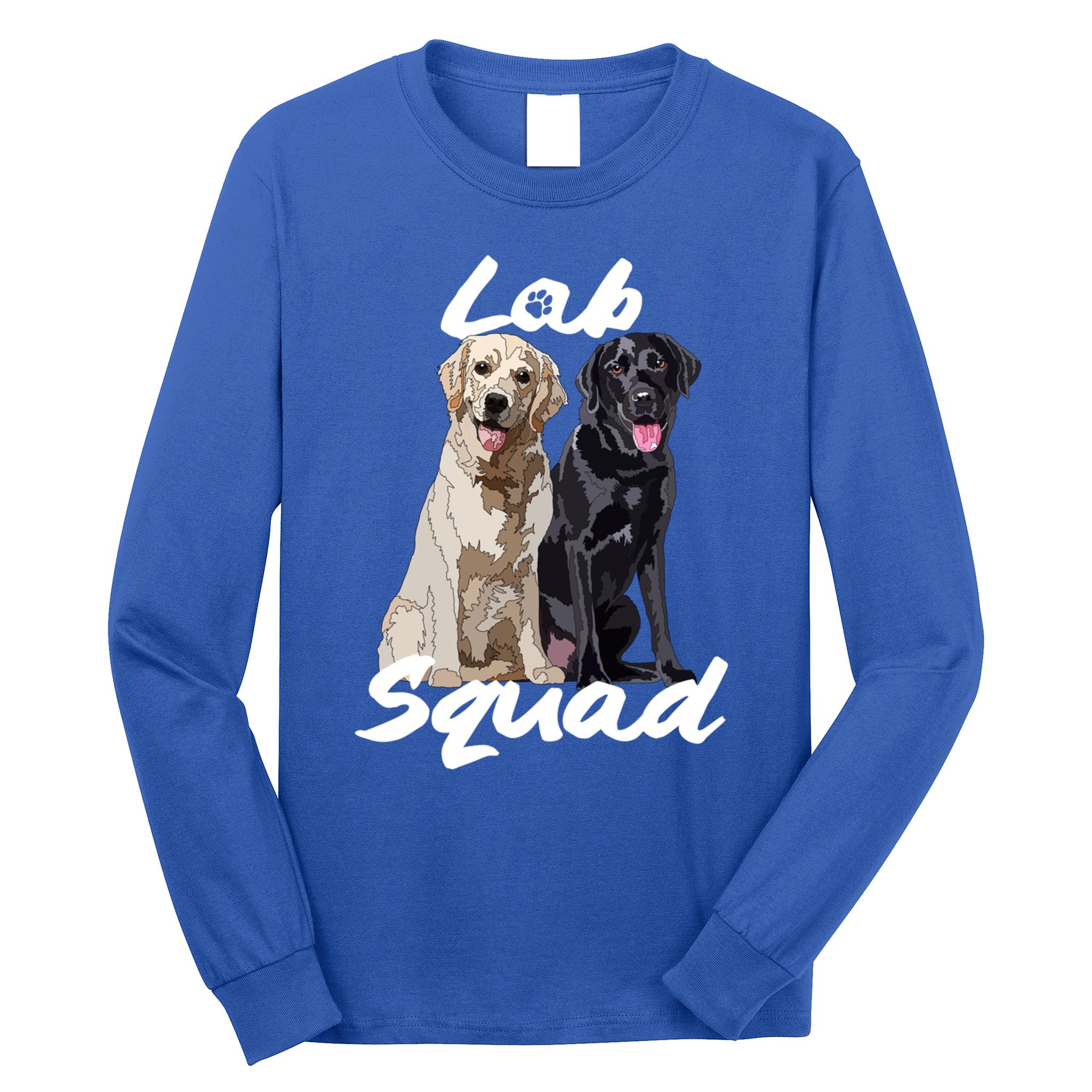 Labrador Lover Yellow Black Lab Squad Lab Mom Dad Cute Gift Long Sleeve Shirt