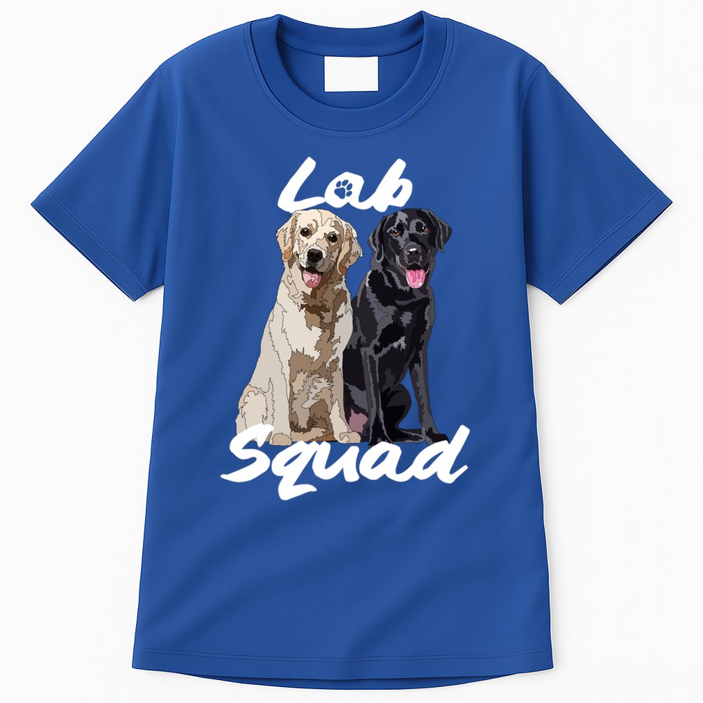 Labrador Lover Yellow Black Lab Squad Lab Mom Dad Cute Gift Tall T-Shirt
