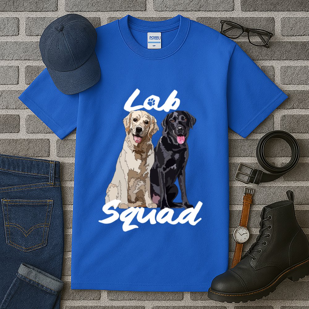 Labrador Lover Yellow Black Lab Squad Lab Mom Dad Cute Gift Tall T-Shirt