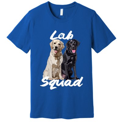 Labrador Lover Yellow Black Lab Squad Lab Mom Dad Cute Gift Premium T-Shirt