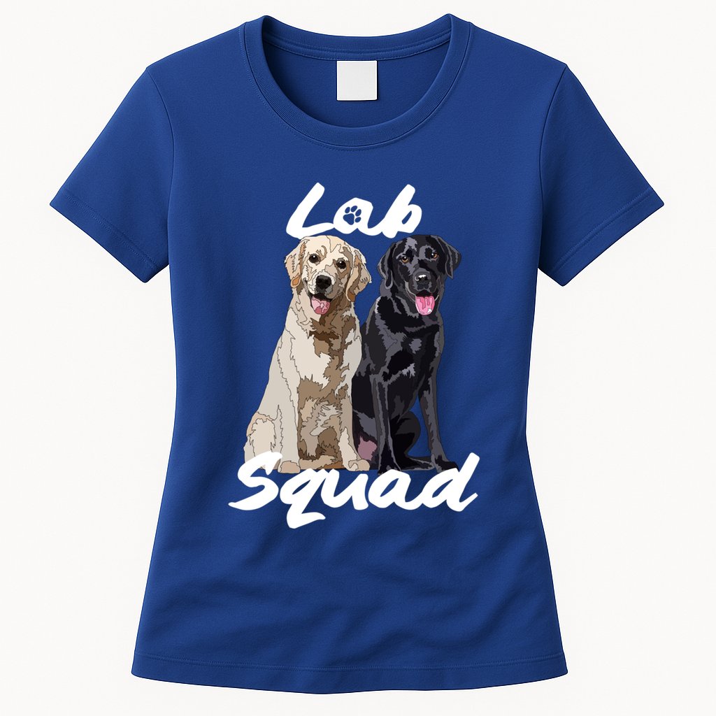 Labrador Lover Yellow Black Lab Squad Lab Mom Dad Cute Gift Womens T-Shirt