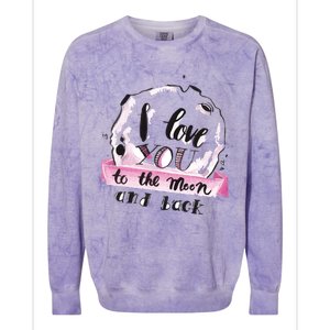 L Love Yoy To The Moon And Back Funny Memories Relationship Gift Colorblast Crewneck Sweatshirt