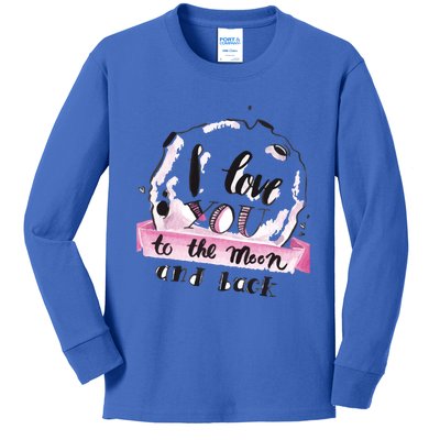 L Love Yoy To The Moon And Back Funny Memories Relationship Gift Kids Long Sleeve Shirt