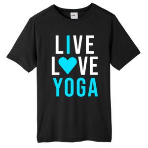 Live Love Yoga Gift I Love Yoga Blue Namaste Gift Tall Fusion ChromaSoft Performance T-Shirt