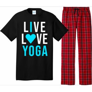 Live Love Yoga Gift I Love Yoga Blue Namaste Gift Pajama Set