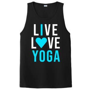 Live Love Yoga Gift I Love Yoga Blue Namaste Gift PosiCharge Competitor Tank