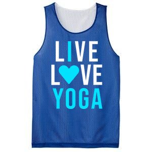 Live Love Yoga Gift I Love Yoga Blue Namaste Gift Mesh Reversible Basketball Jersey Tank