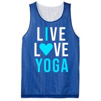 Live Love Yoga Gift I Love Yoga Blue Namaste Gift Mesh Reversible Basketball Jersey Tank