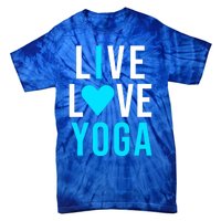 Live Love Yoga Gift I Love Yoga Blue Namaste Gift Tie-Dye T-Shirt