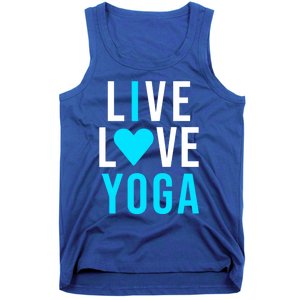 Live Love Yoga Gift I Love Yoga Blue Namaste Gift Tank Top