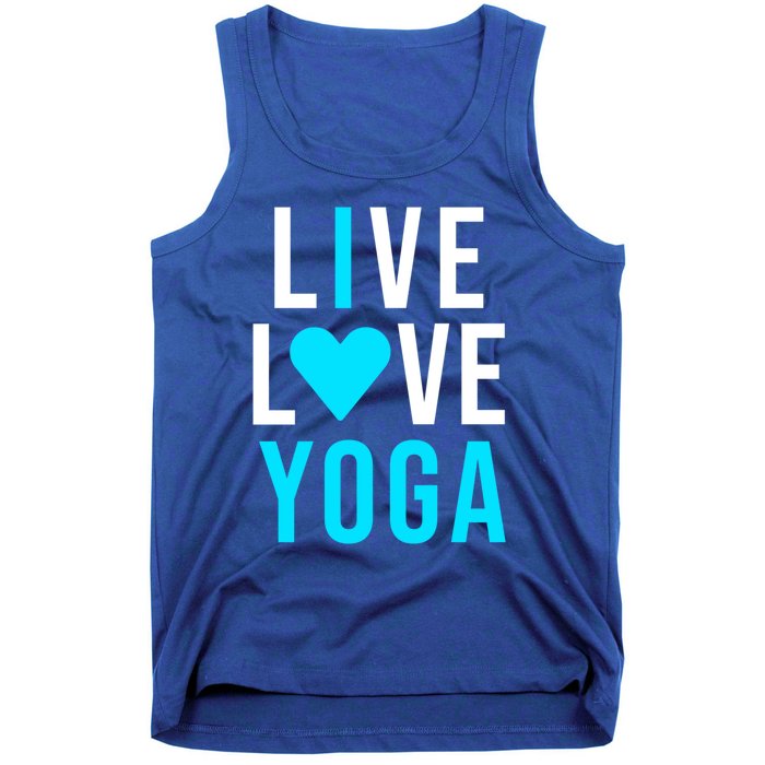 Live Love Yoga Gift I Love Yoga Blue Namaste Gift Tank Top