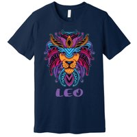 Leo Lion Zodiac Symbol Horoscope Astrology Birthday Gift Premium T-Shirt