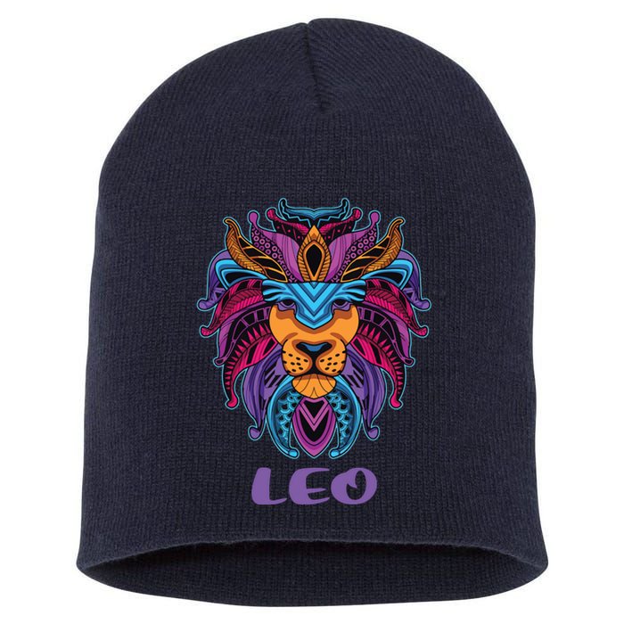 Leo Lion Zodiac Symbol Horoscope Astrology Birthday Gift Short Acrylic Beanie