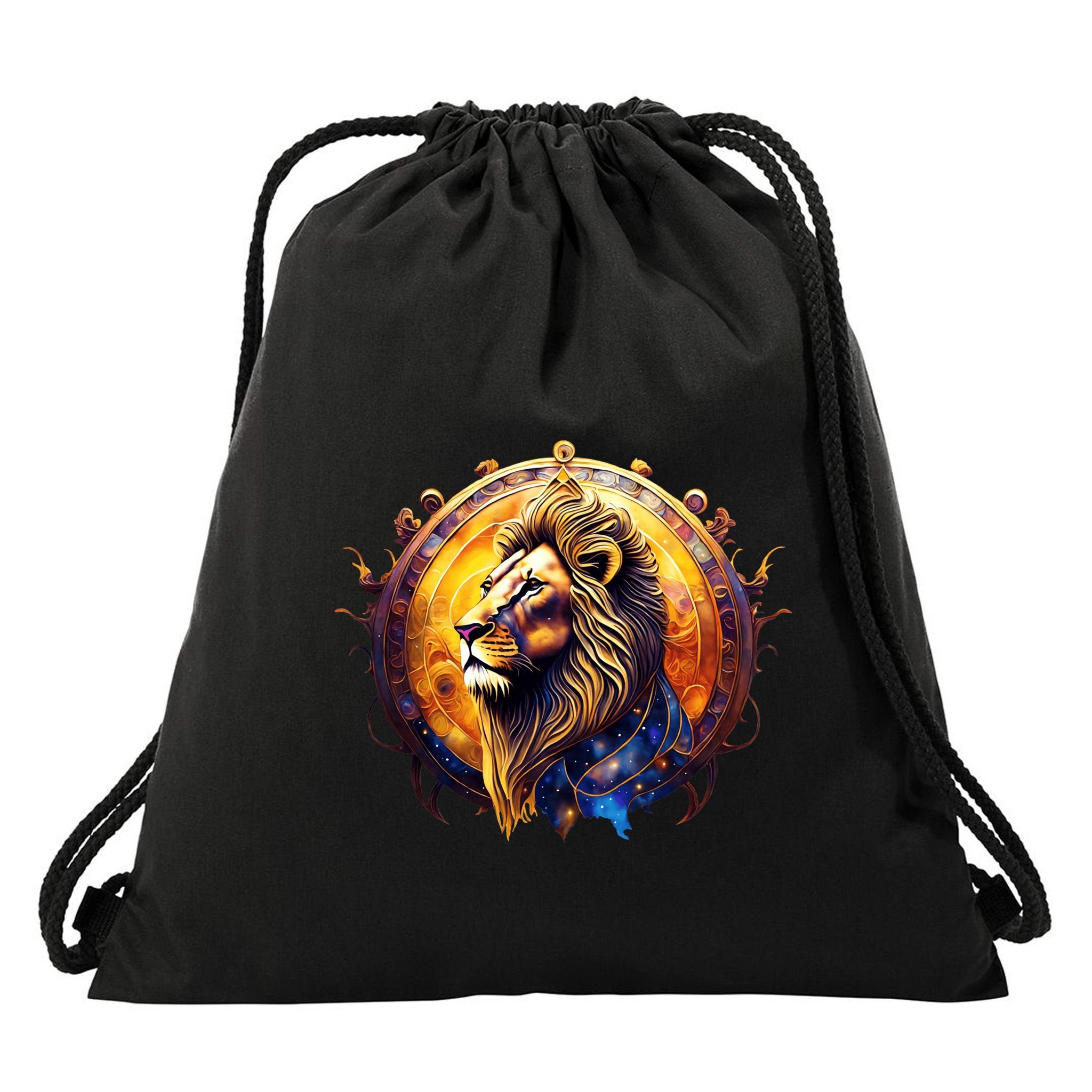 Leo Lion Zodiac Sign Drawstring Bag