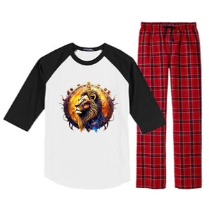 Leo Lion Zodiac Sign Raglan Sleeve Pajama Set