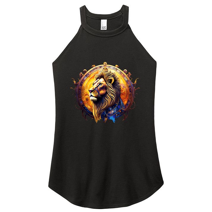 Leo Lion Zodiac Sign Women's Perfect Tri Rocker Tank