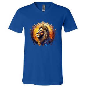 Leo Lion Zodiac Sign V-Neck T-Shirt