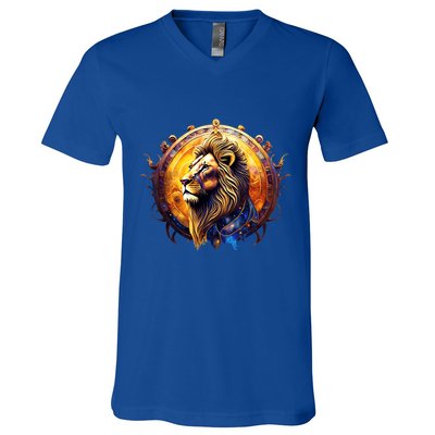 Leo Lion Zodiac Sign V-Neck T-Shirt