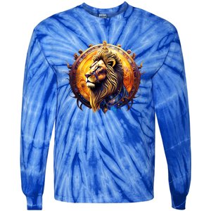 Leo Lion Zodiac Sign Tie-Dye Long Sleeve Shirt